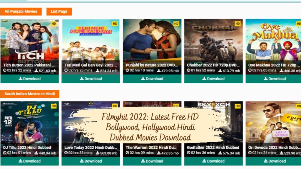 Filmyhit 2022: Latest Free HD Bollywood, Hollywood Hindi Dubbed Movies Download