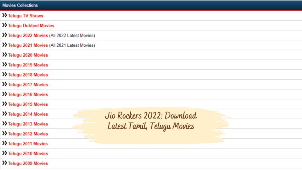 Jio Rockers 2022: Download Latest Tamil, Telugu Movies