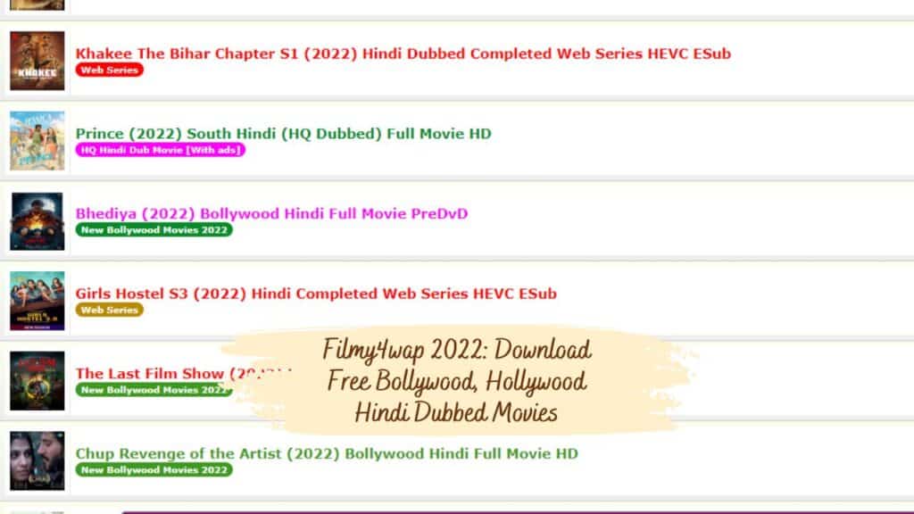 Filmy4wap 2022: Download Free Bollywood, Hollywood Hindi Dubbed Movies