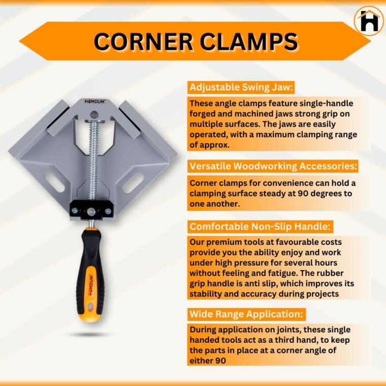 Homdum 90 Degree Corner Clamp Single Hand - Image 5