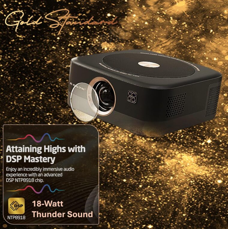 E GATE Duster 8X Projector | 100% Dust Proof | Automatic Android Projector | 800 ISO Lumen | 1080p Native & 4K HDR | HDMI ARC | 18watt DSP Audio, Voice Remote, 1GB-32GB, Triple Wifi6, Netflix, EGate - Image 8