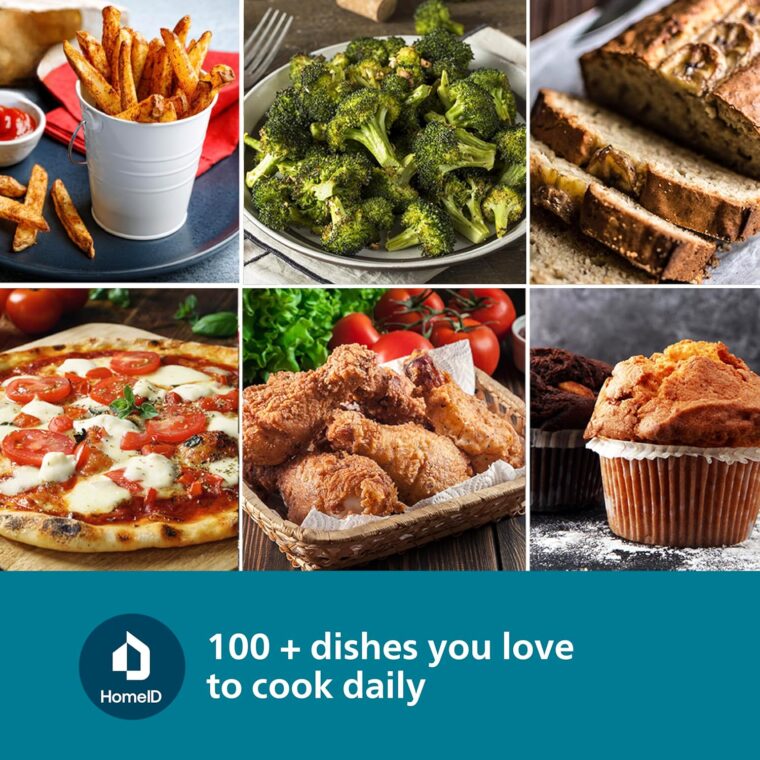 PHILIPS Air Fryer NA120/00, uses up to 90% less fat, 1500W, 4.2 Liter, with Rapid Air Technology (Black), Large - Image 7