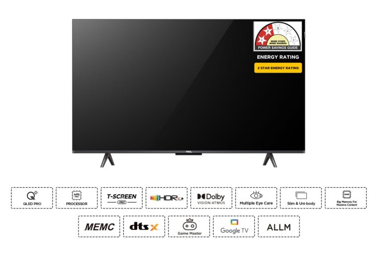 TCL 108 cm (43 inches) 4K Ultra HD Smart QLED Google TV 43C655 (Black) - Image 3