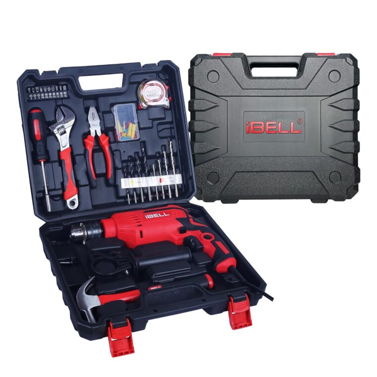 IBELL Professional Tool Kit with Impact Drill TD13-85, 650W, Copper Armature, Chuck 13mm, 59 Home Essential Tools/Accessories - Image 6