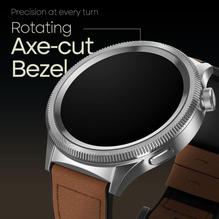 Noise Newly Launched Halo 2 Smart Watch 1st Ever Functional Rotating Dial (Axe-Cut Bezel), 1.43" AMOLED, Stainless Steel Build, Custom Transition Effects, BT Calling, Health Suite (Vintage Brown) - Image 3