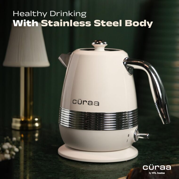 Cüraa by YFL home Retro Electric Kettle1.8 Litre | 2000 W Kettle for Hot Water | Electric Kettle with Auto Shut-Off & Boil-Dry Protection | Detachable Lid,Cool-Touch Handle,360° Rotating Base - Image 7