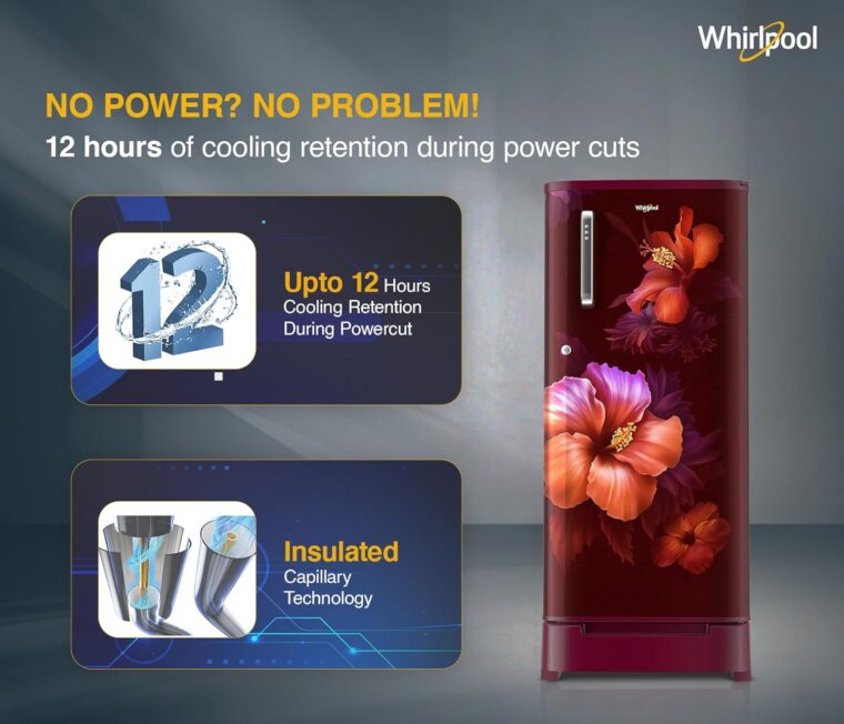 Whirlpool 184 L 5 Star Direct-Cool Single Door Refrigerator with Intellisense Inverter Compressor (205 WDE ROY 5S Inv WINE SPRING-Z) - Image 7