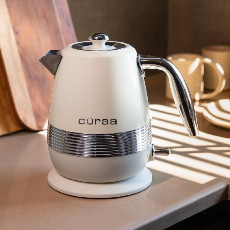 Cüraa by YFL home Retro Electric Kettle1.8 Litre | 2000 W Kettle for Hot Water | Electric Kettle with Auto Shut-Off & Boil-Dry Protection | Detachable Lid,Cool-Touch Handle,360° Rotating Base - Image 2
